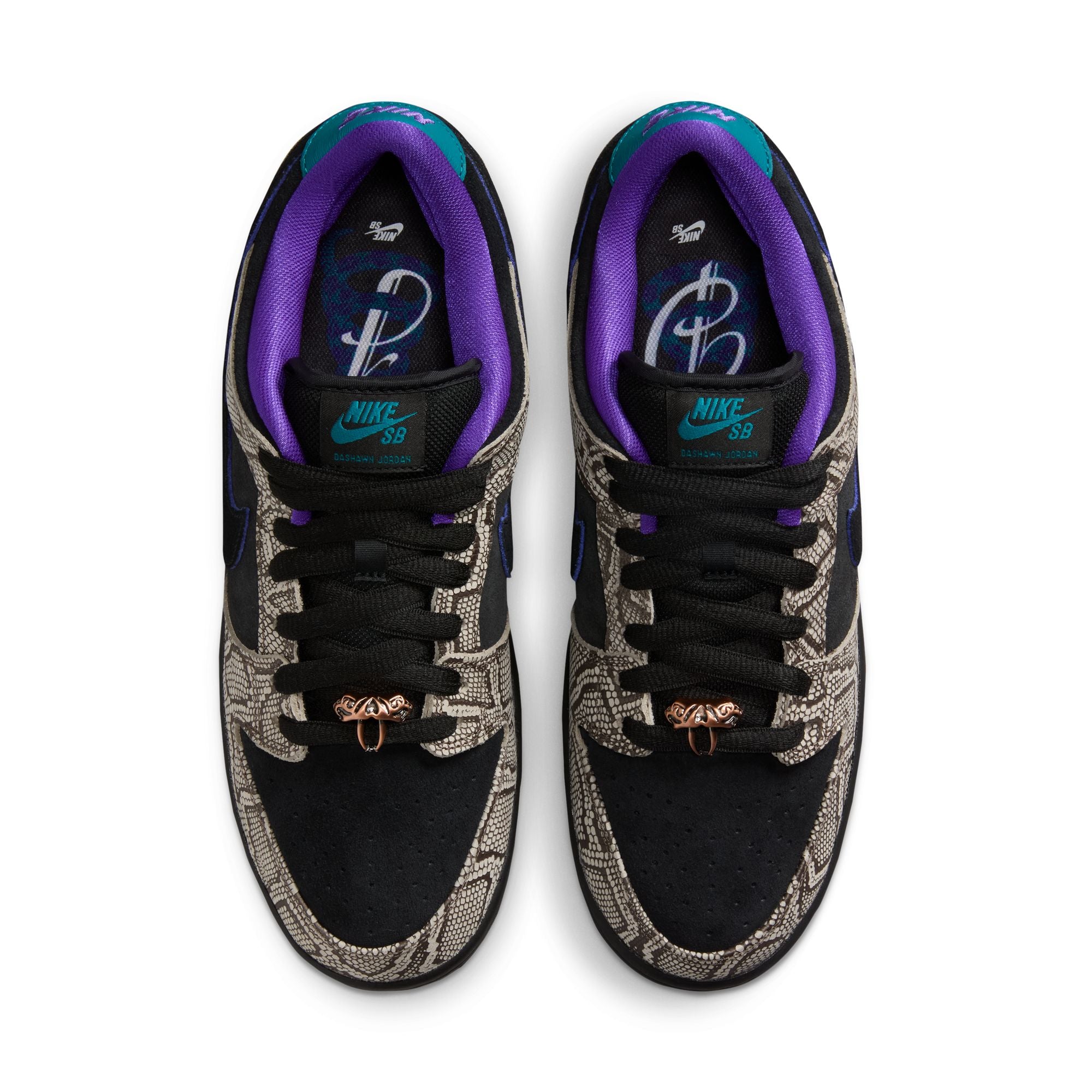 Nike SB Dunk Low x Dashawn Jordan - STRING/BLACK-BRIGHT SPRUCE-FIERCE PURPLE