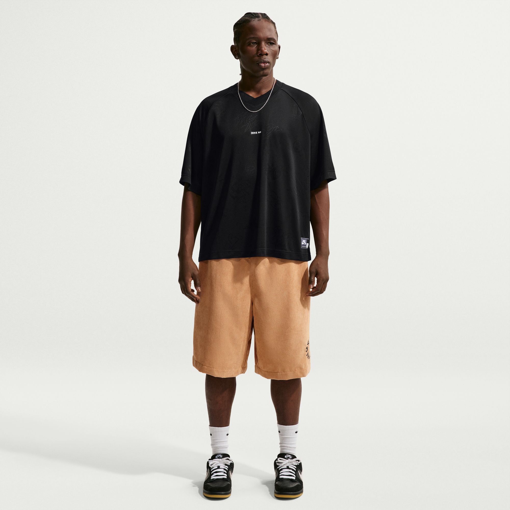 Nike SB Jacquard Skate Jersey Top - Black