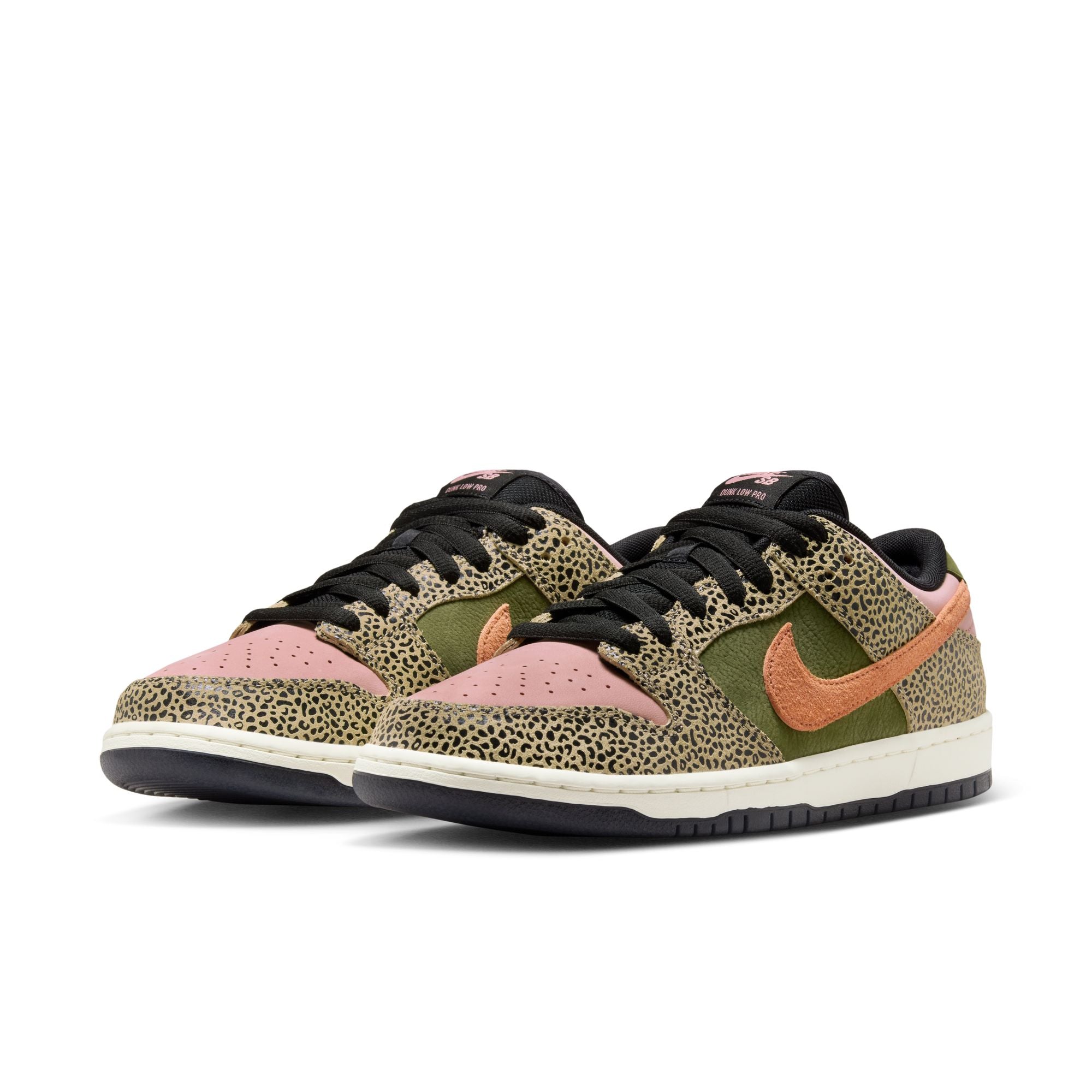NIKE SB DUNK LOW PRO QS - KHAKI/AMBER BROWN-ROUGH GREEN-RUST PINK