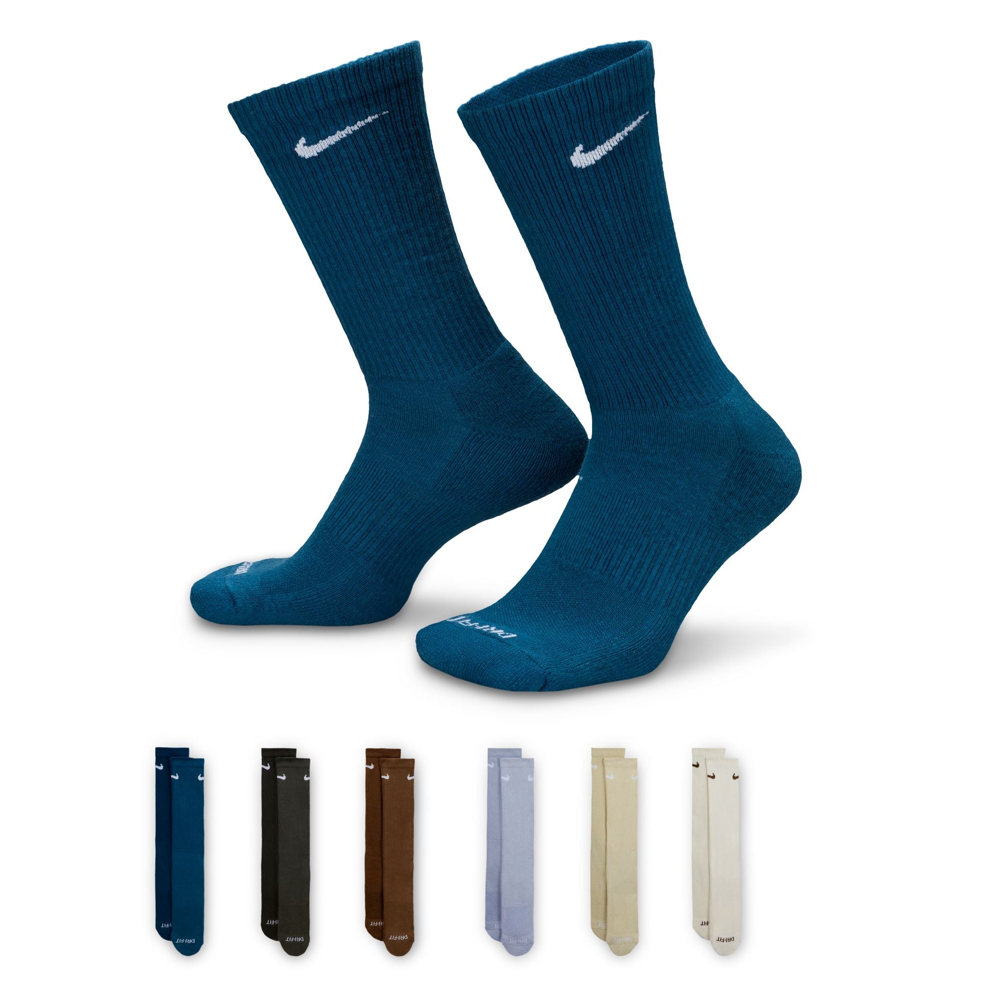 Nike Everyday Plus Cushioned Training Crew Socks (6 Pairs) - Multi