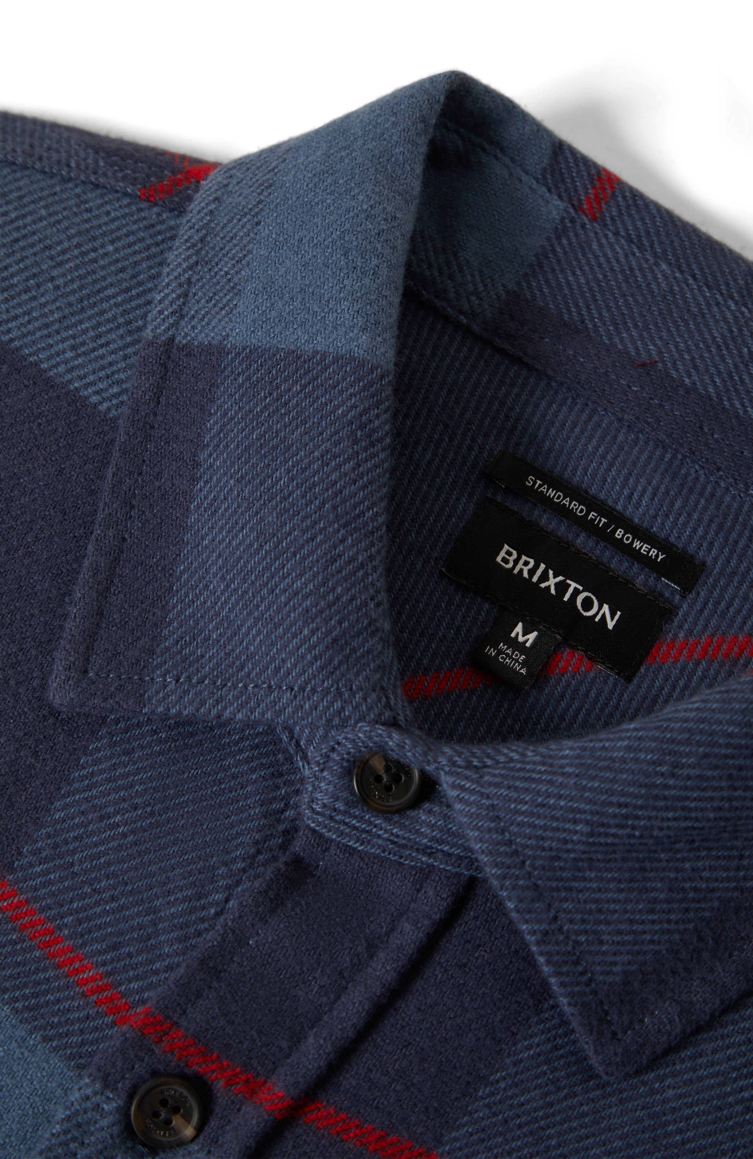 Brixton Bowery Flannel - Bering Sea/Mood Indigo