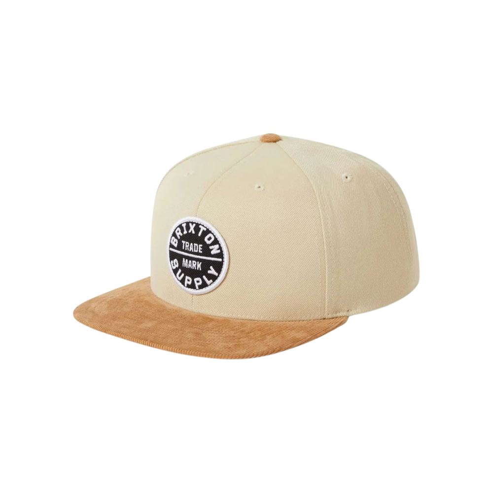Brixton Oath III Snapback - Sand/Light Brown Corduroy