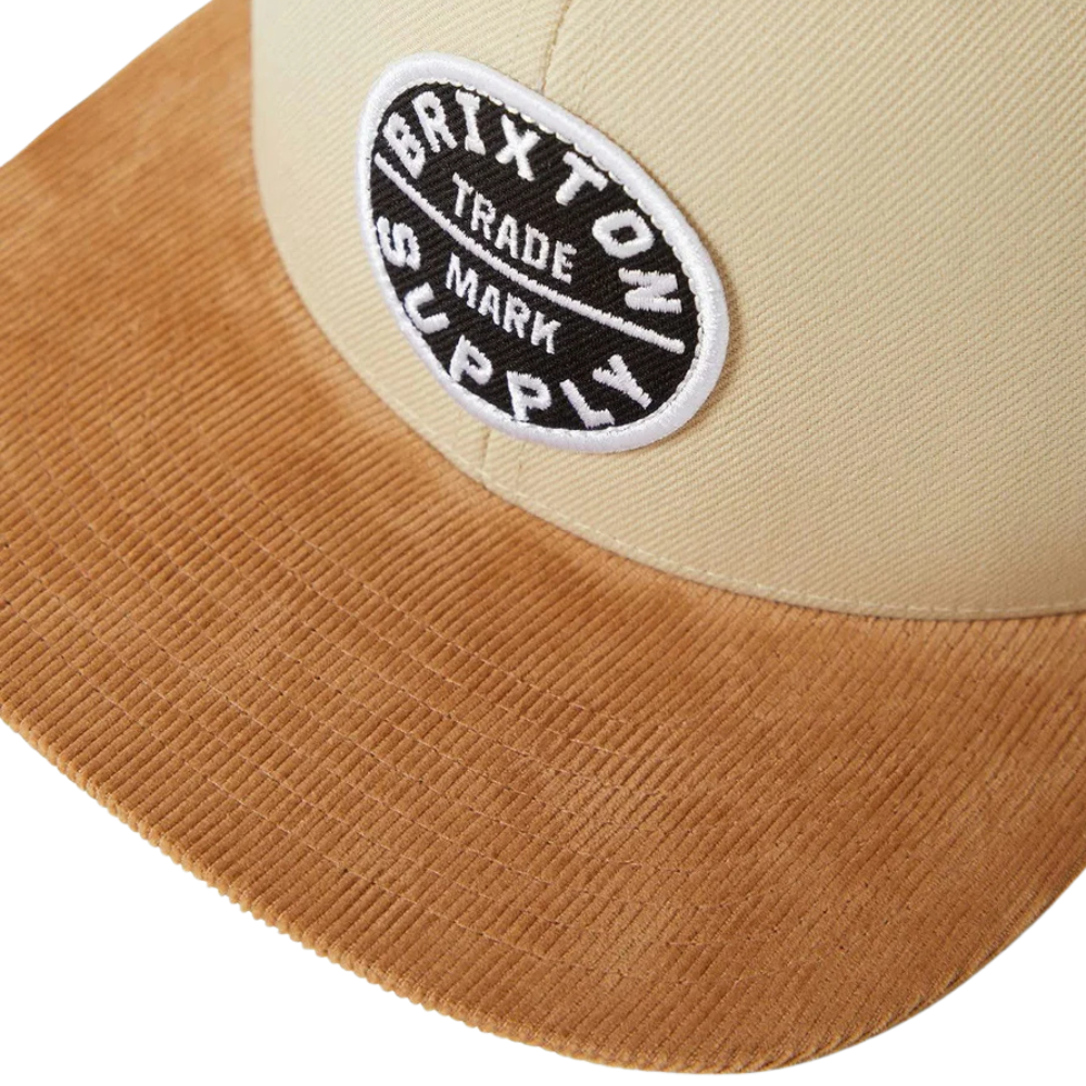 Brixton Oath III Snapback - Sand/Light Brown Corduroy