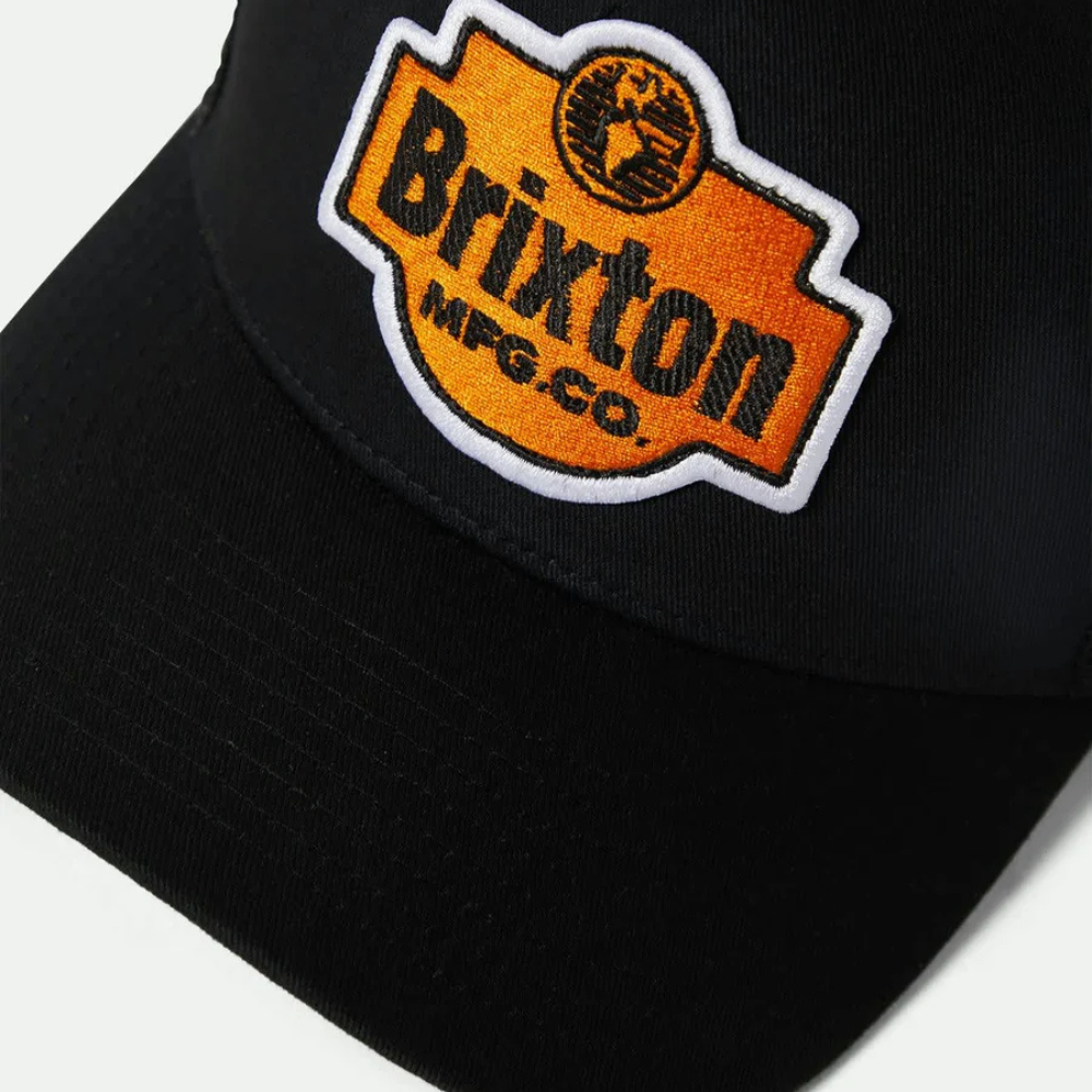 Brixton Genuine Quality Net Plus Trucker Hat - Black/Black