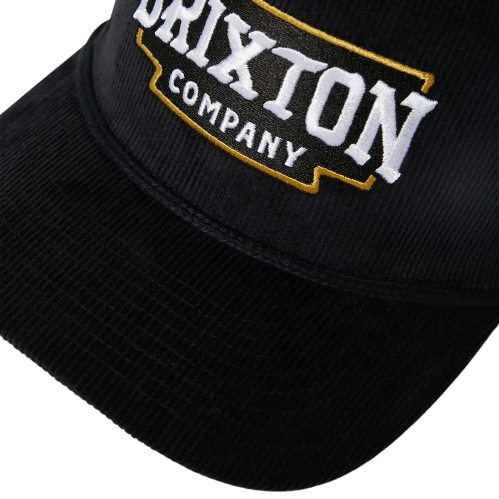 Brixton Pierson Net Plus Snapback - Black Corduroy