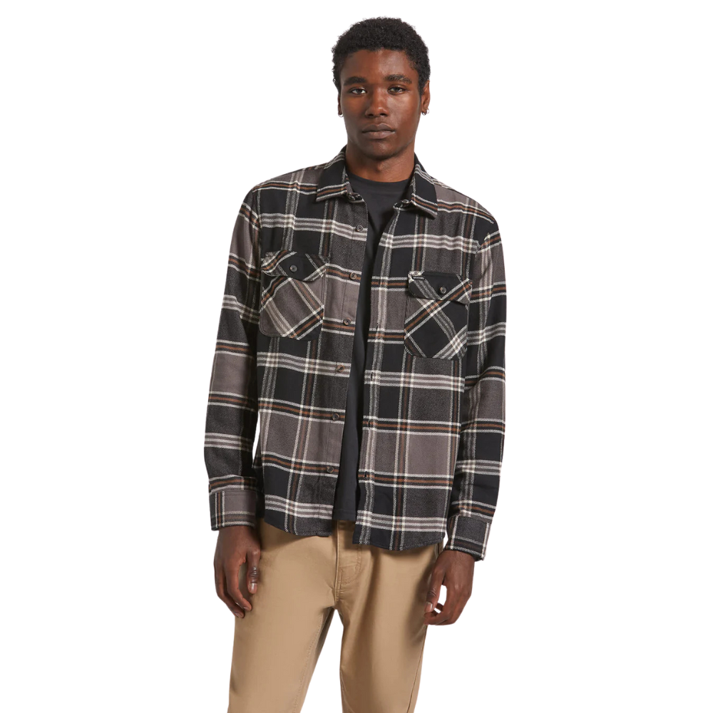Bowery Flannel - Black/Charcoal/Pinecone