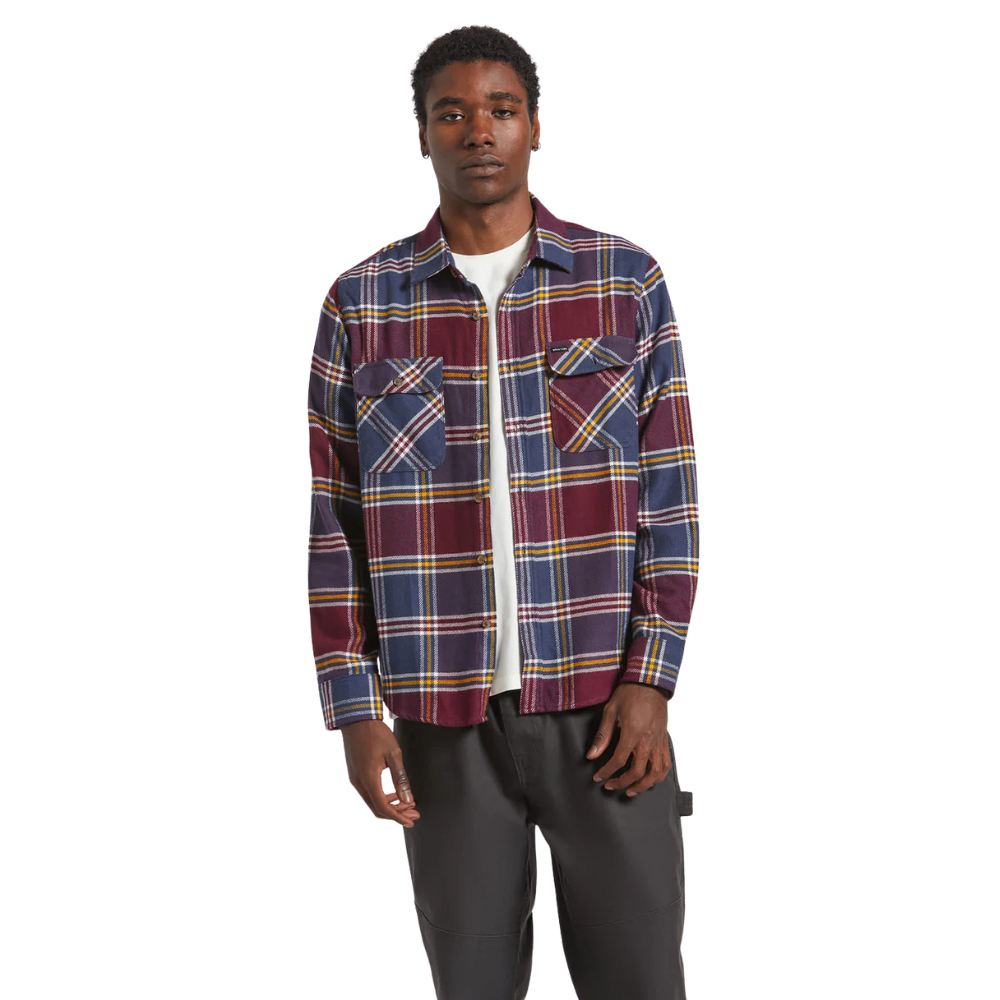 Bowery Flannel - Mood Indigo/Port/Saffron
