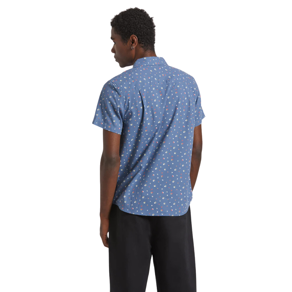 Charter Print S/S Woven Shirt - Bering Sea/Micro Floral