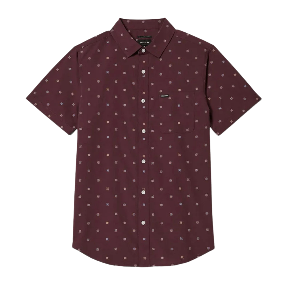 Charter Print S/S Woven Shirt - Port/Micro Geo