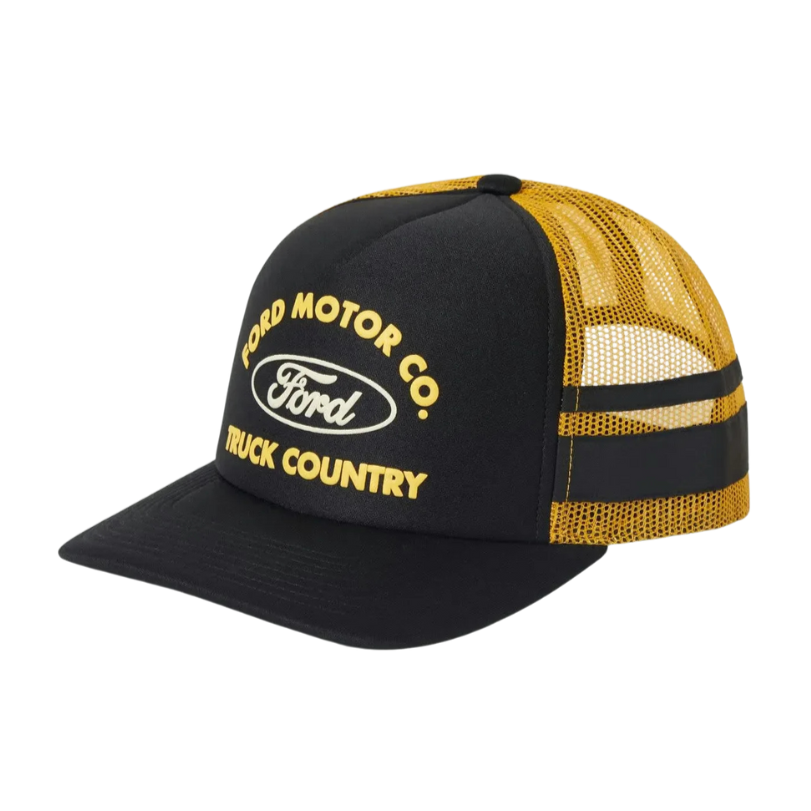 Brixton x Ford Built Tough Trucker Hat - Burnt Rubber/Empire Yellow