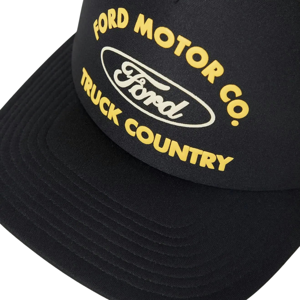 Brixton x Ford Built Tough Trucker Hat - Burnt Rubber/Empire Yellow