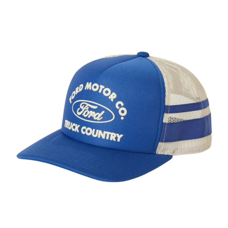Brixton x Ford Built Tough Trucker Hat - Ford Blue/Wimbledon White