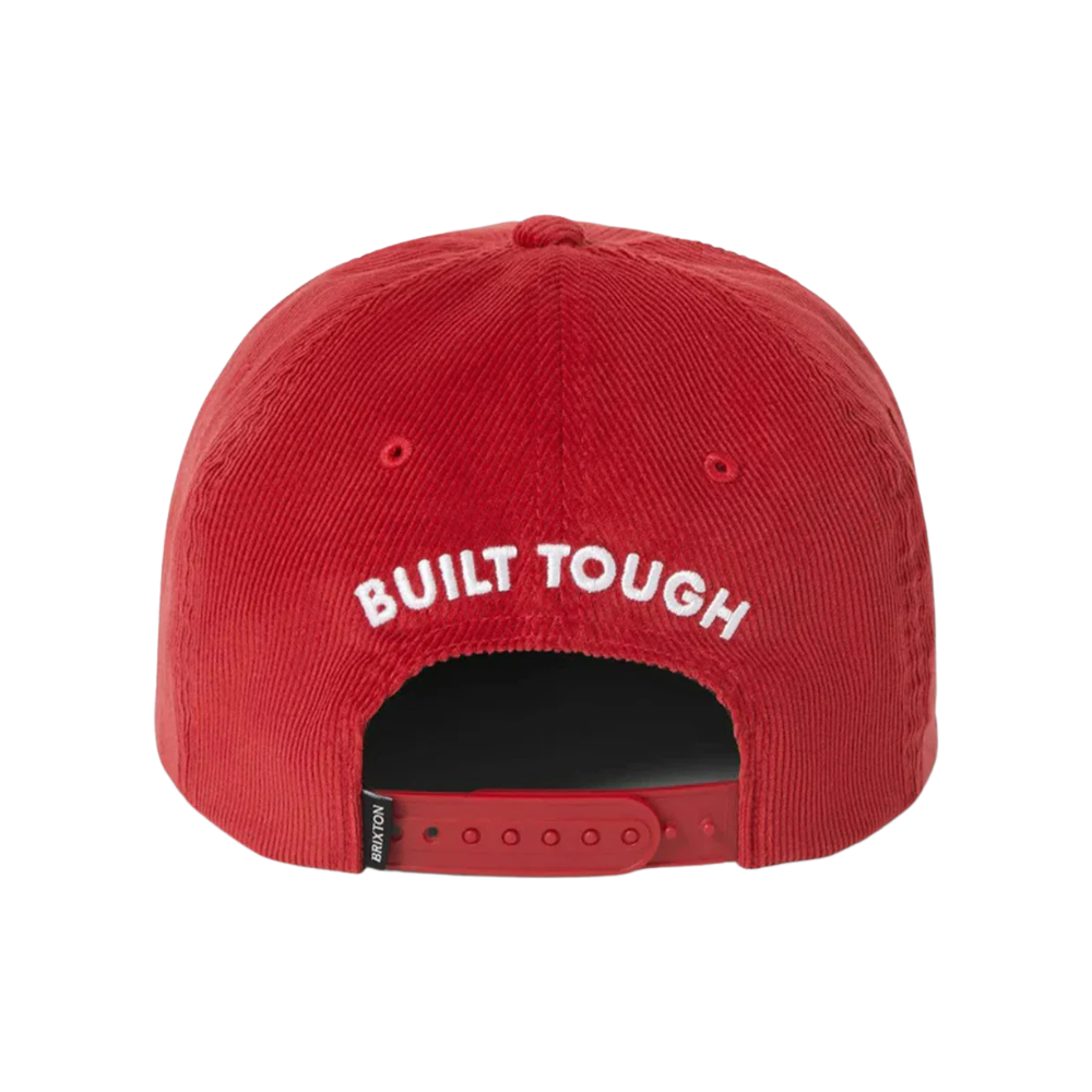 Brixton x Ford 4x4 Corduroy Snapback Hat - Candy Apple Red