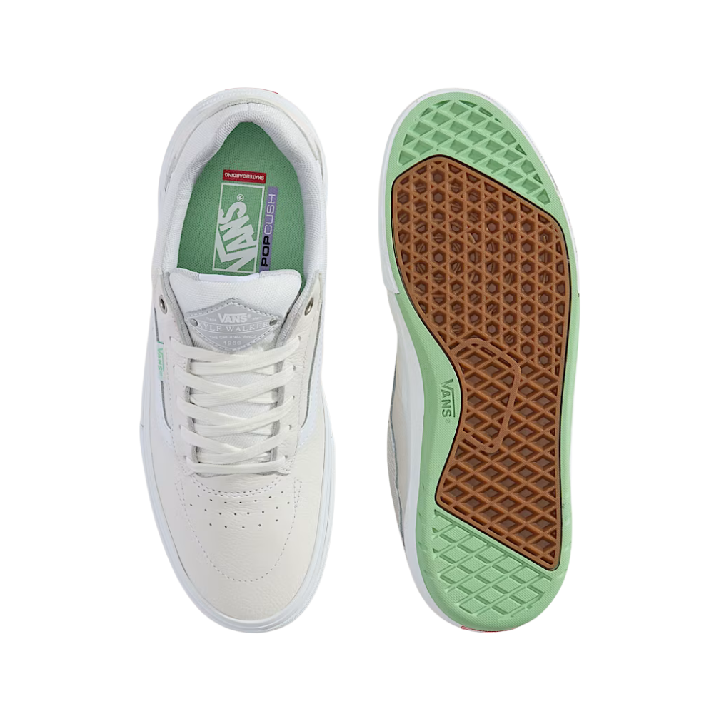 Vans Skate Kyle Walker Wafflecup Shoe - White/Mint Green