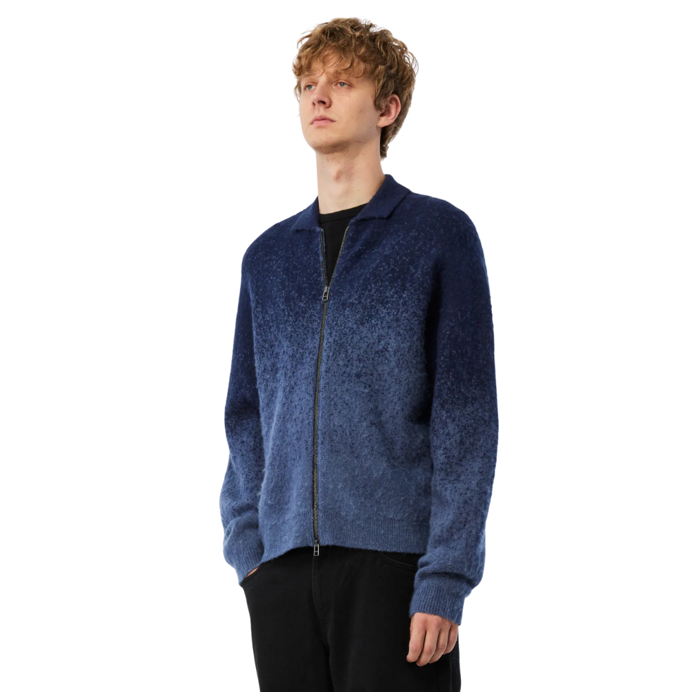 Dime Mohair Double Zip Knit - Midnight Blue