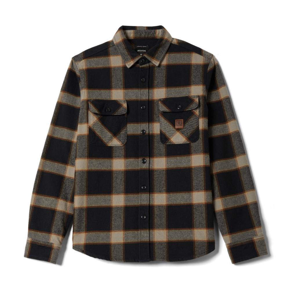 Brixton Bowery Heavyweight Flannel - Black/Cream