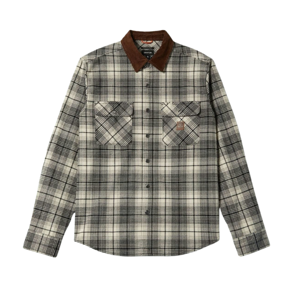 Brixton Builders Bowery Flannel - Off White/Black