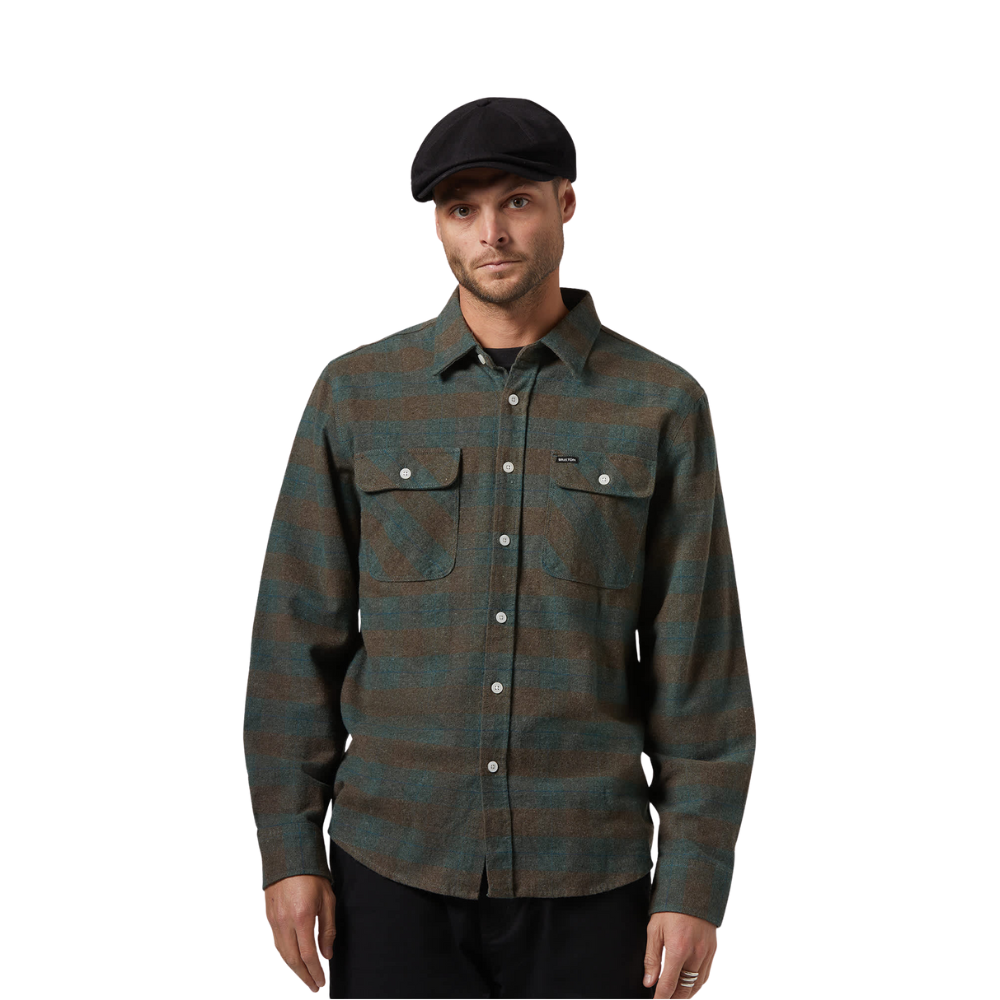 Brixton Bowery Flannel - Ocean