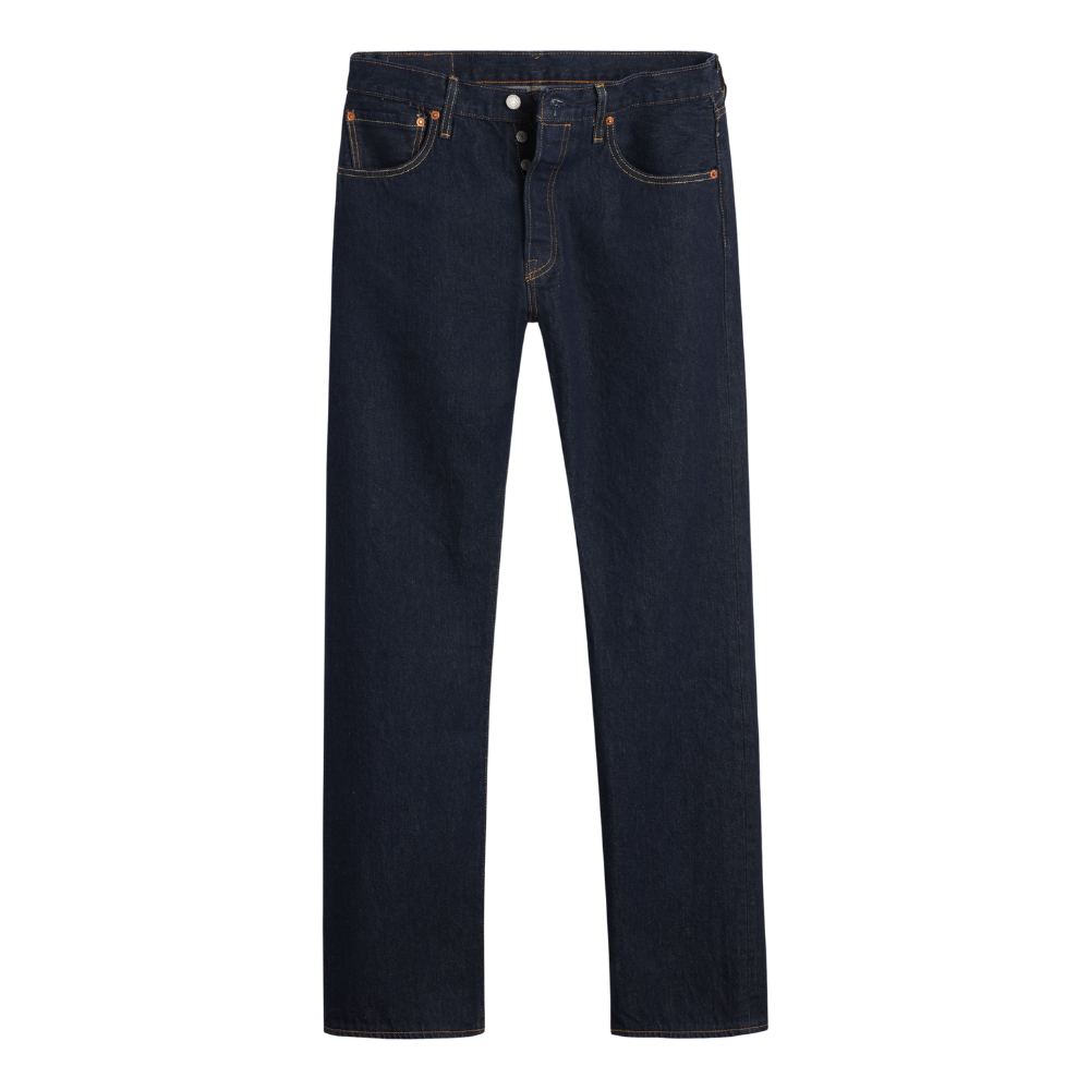 Dark blue jeans on a white background