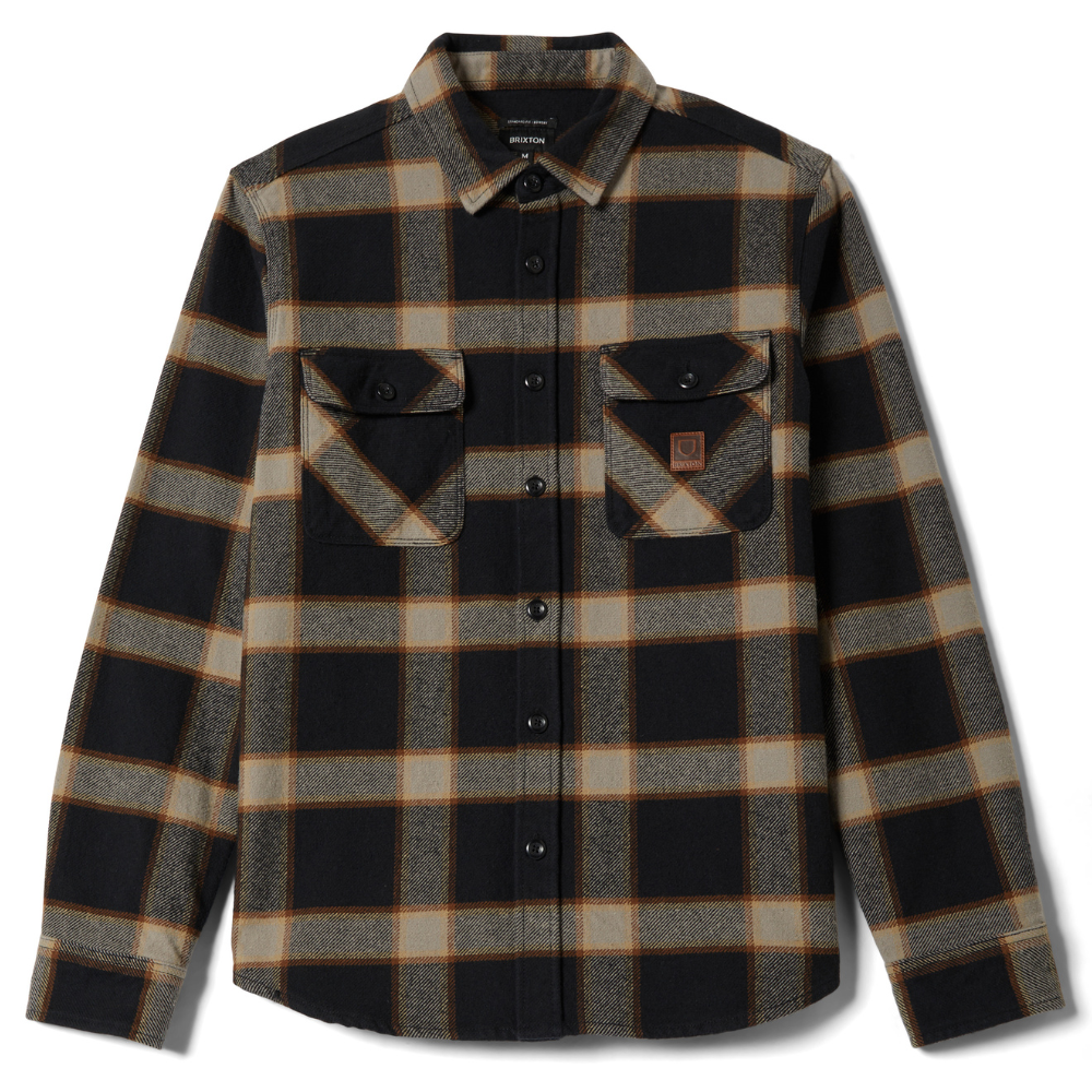 Brixton Bowery Heavyweight Flannel - Black/Cream