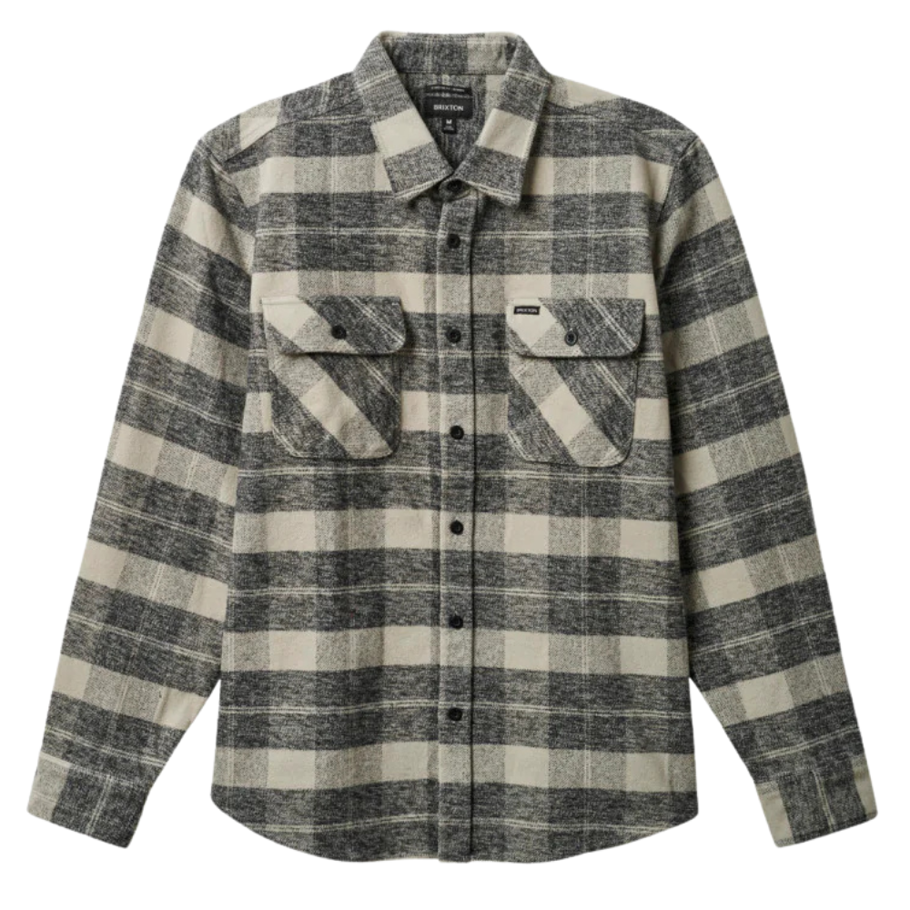 Brixton Bowery Heavyweight Flannel - Black/Charcoal