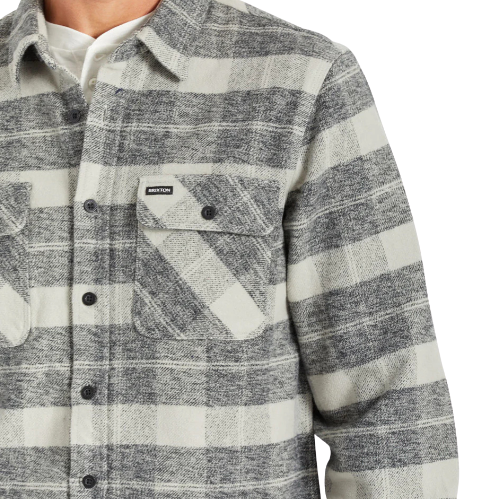 Brixton Bowery Heavyweight Flannel - Black/Charcoal