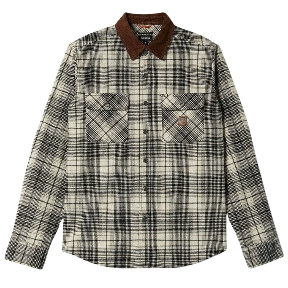 Brixton Builders Bowery Flannel - Off White/Black