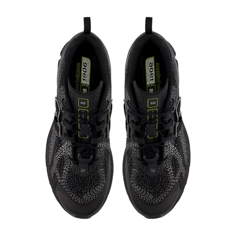 New Balance U1906F - Black with NB 103 White and Alkaline Green