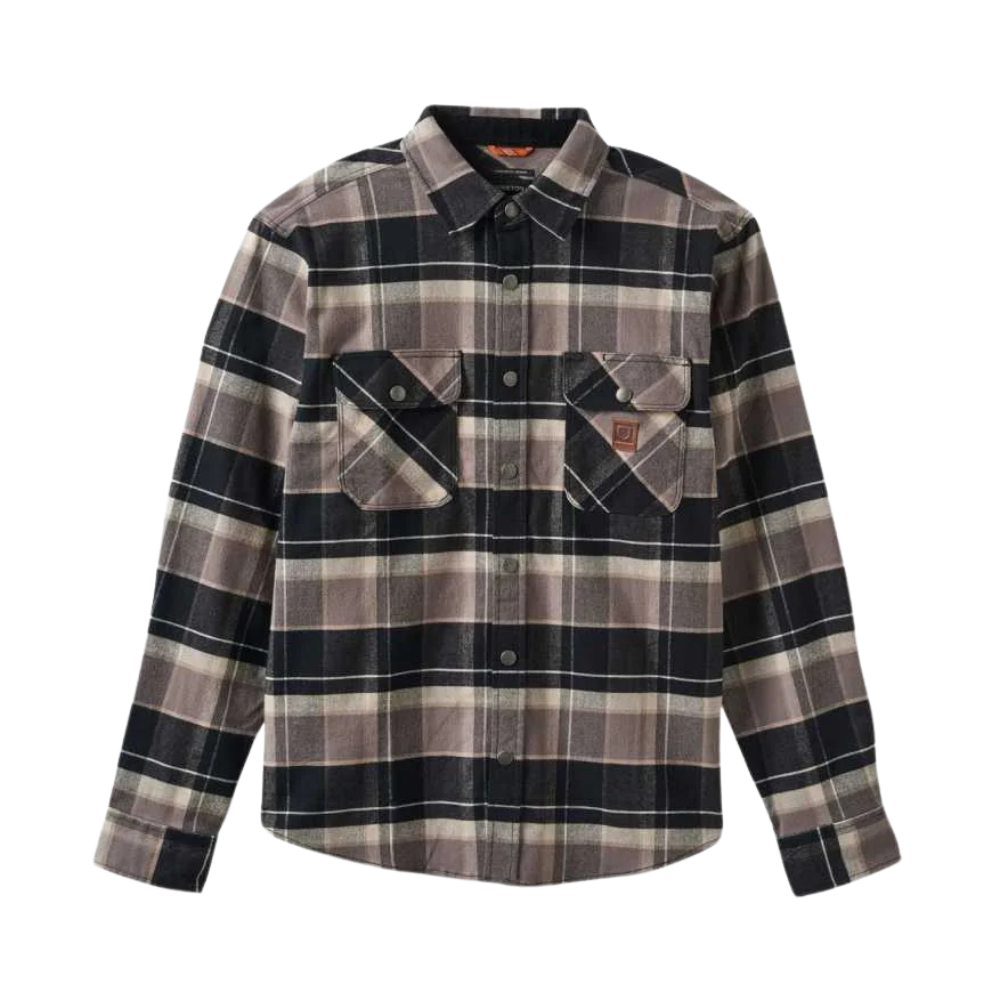 Brixton Builders Bowery Stretch Water Resistant L/S Flannel - Black/Charcoal/Beige