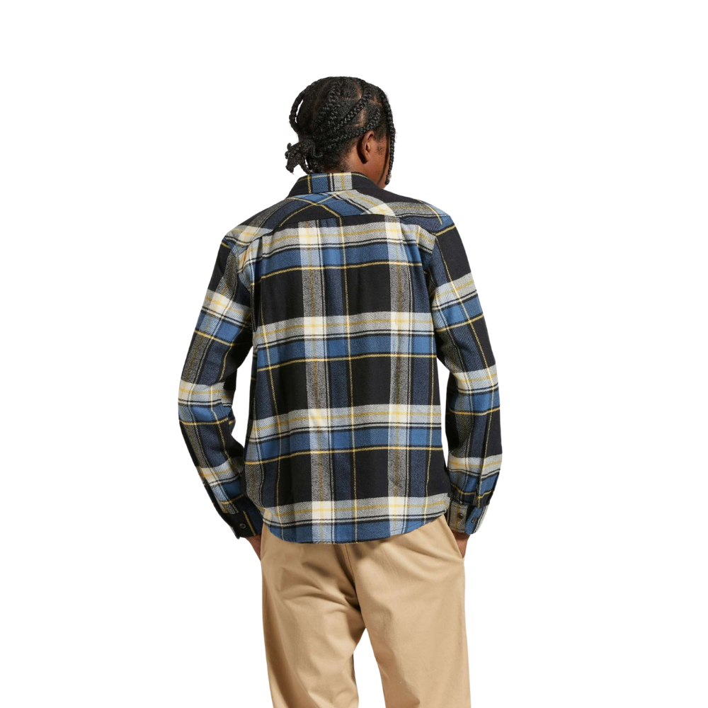 Brixton Bowery L/S Flannel - Joe Blue Plaid