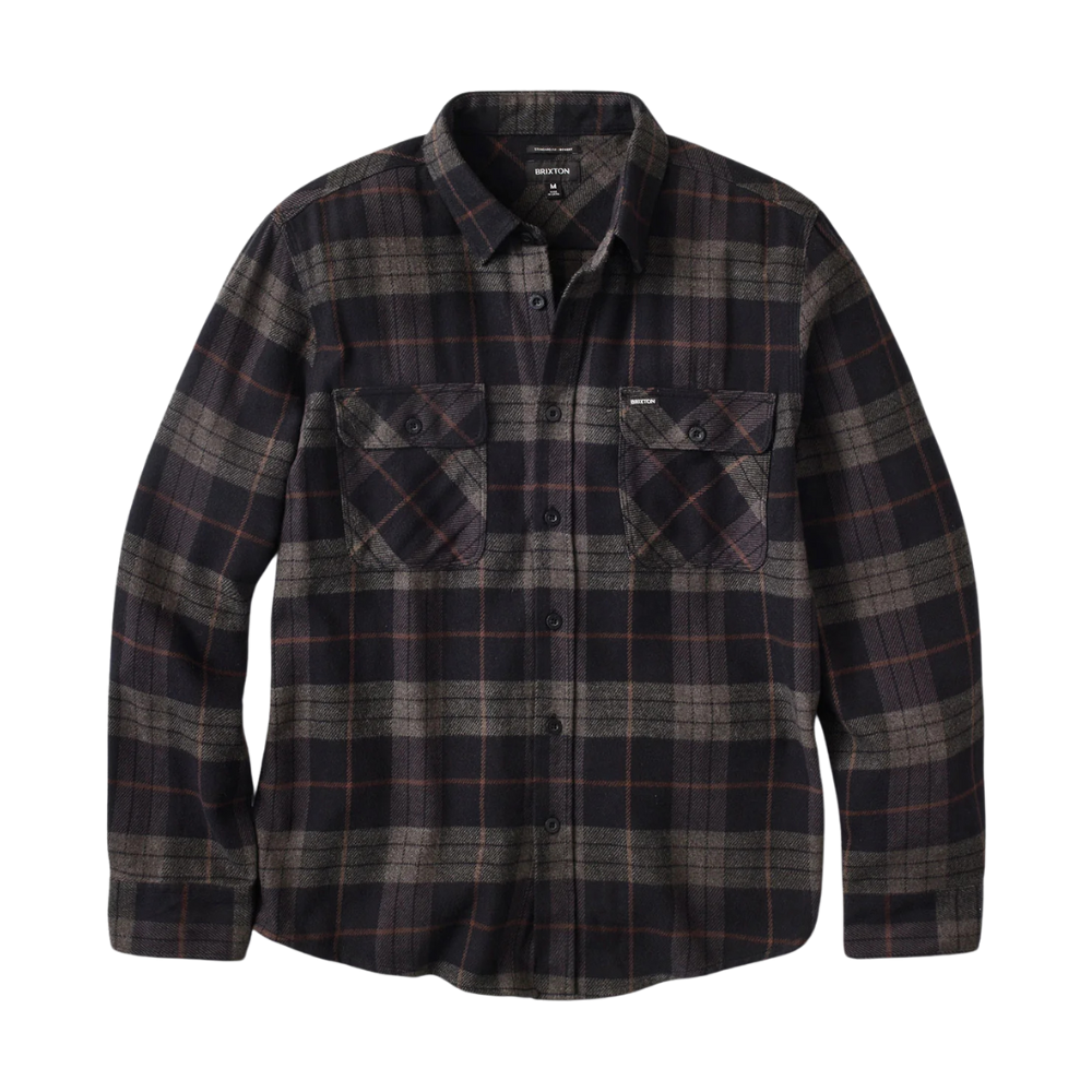 Brixton Bowery L/S Flannel - Black/Charcoal