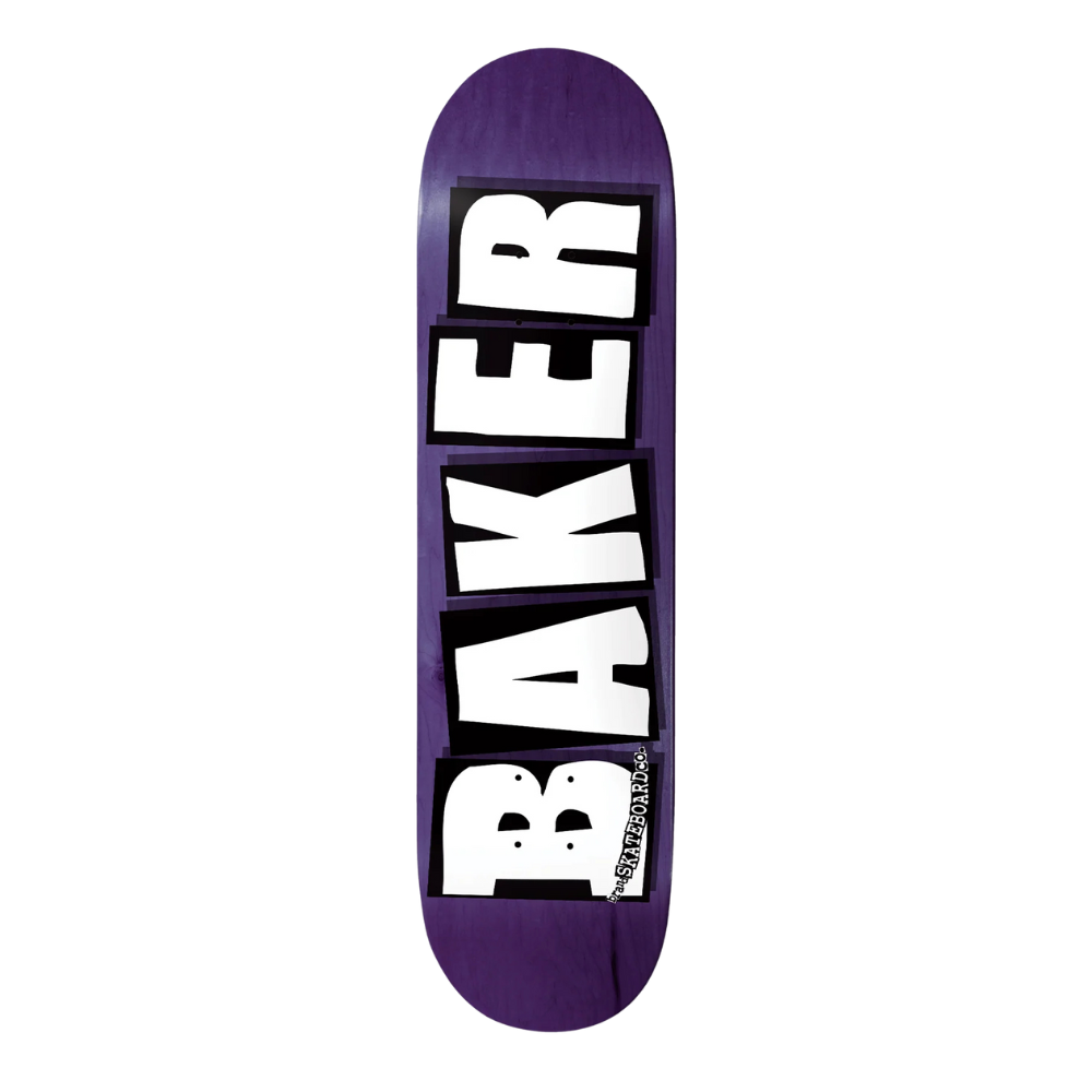 Baker Brand Logo Deck Purple Veneer B2 Shape - 8.25"