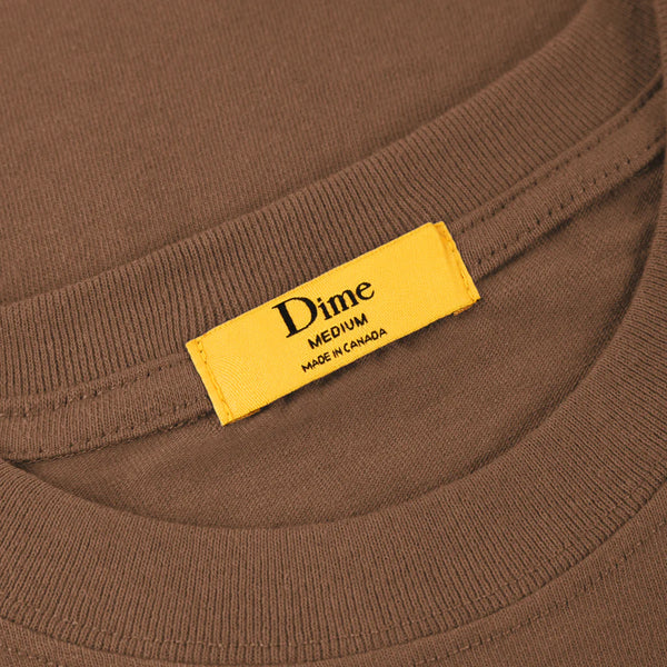 Dime Classic Small Logo T-shirt - Brown