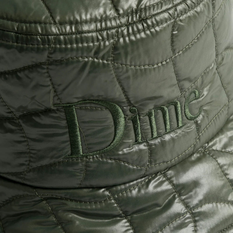 Dime Quilted Outline Bucket Hat - Army