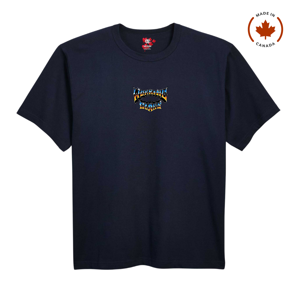 Working Class Chrome Lion Tee - Navy