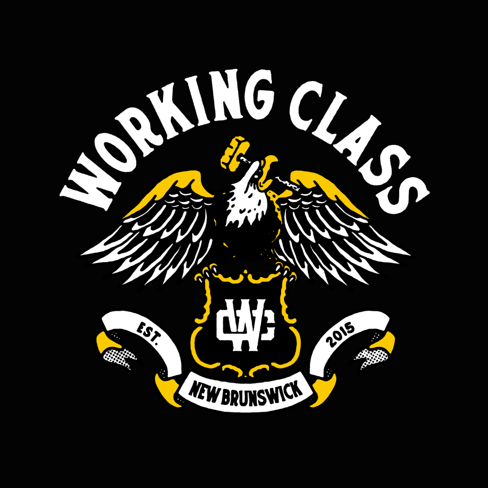 Working Class Eagle Crest Tee - Faded Black