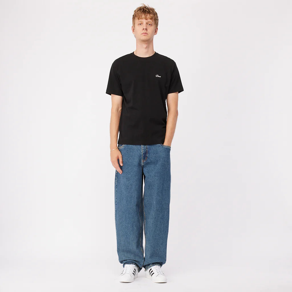 Dime Cursive Small Logo T-Shirt - Black