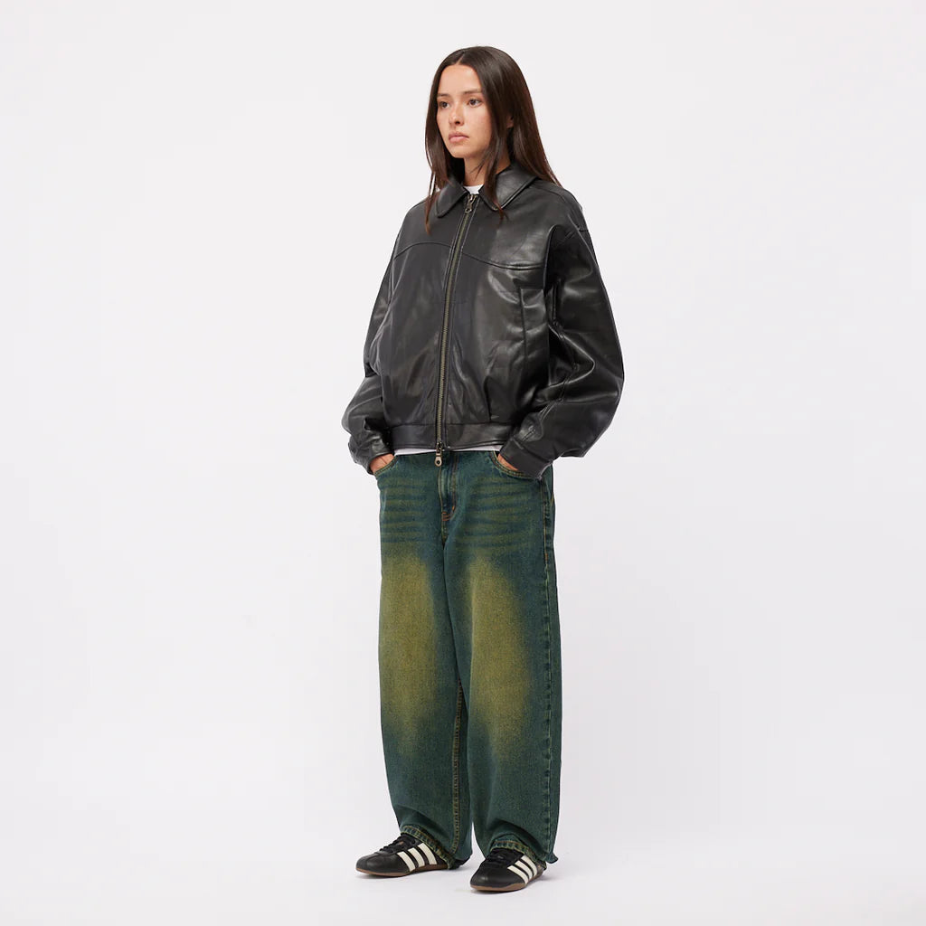 Dime Debossed Wavy Jacket - Black