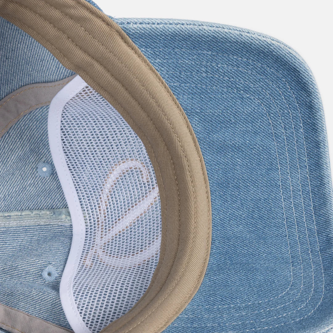 Dime Cursive Denim Worker Cap - Washed Blue