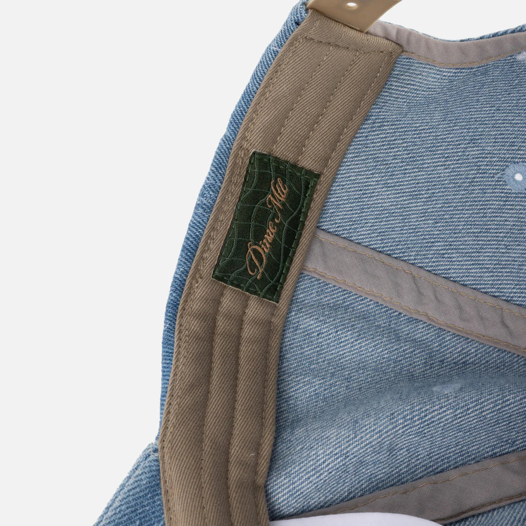 Dime Cursive Denim Worker Cap - Washed Blue