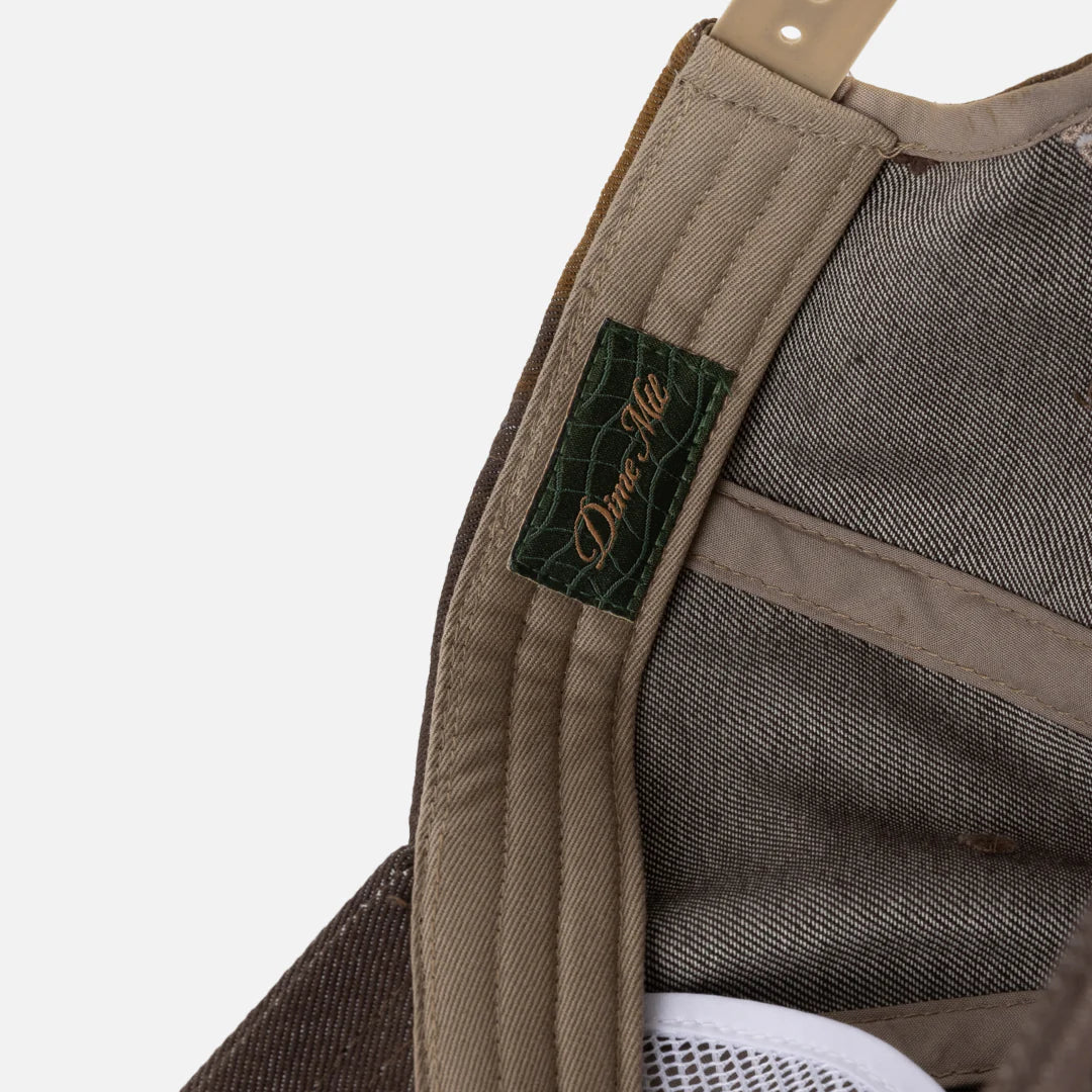 Dime Cursive Denim Worker Cap - Washed Brown