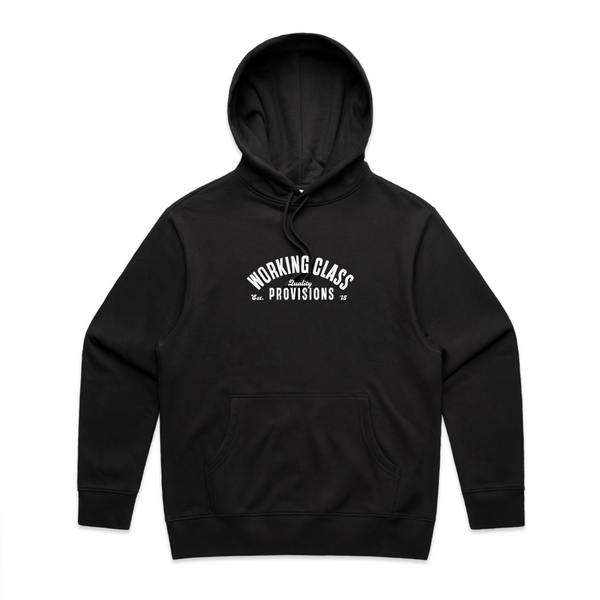 Working Class Heavy Provisions Embroidered Hood - Black/Cream