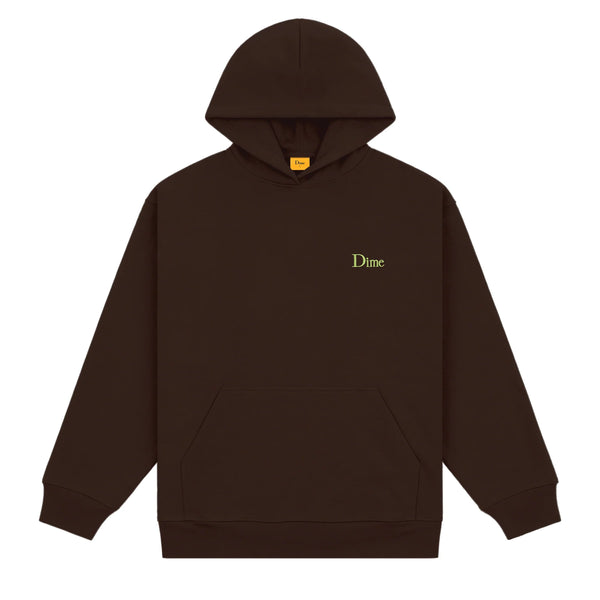 Dime Classic Small Logo Hoodie - Deep Brown