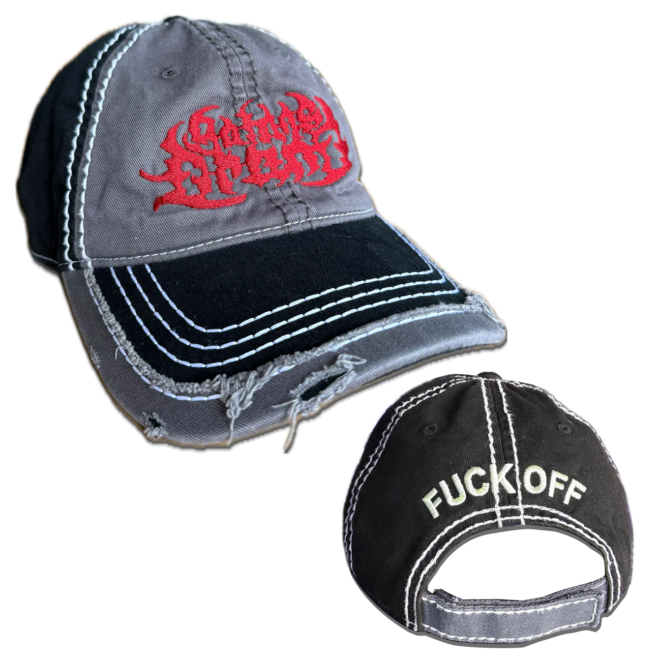Satan’s Drano “F-OFF” Premium Distressed cap