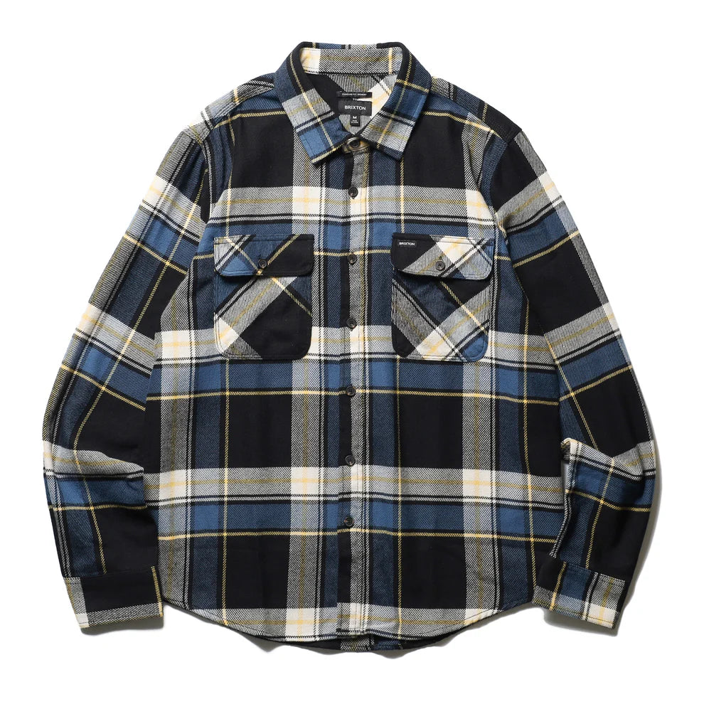 Brixton Bowery L/S Flannel - Joe Blue Plaid