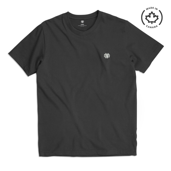Working Class Monogram Embroidery tee - Black/White Gold