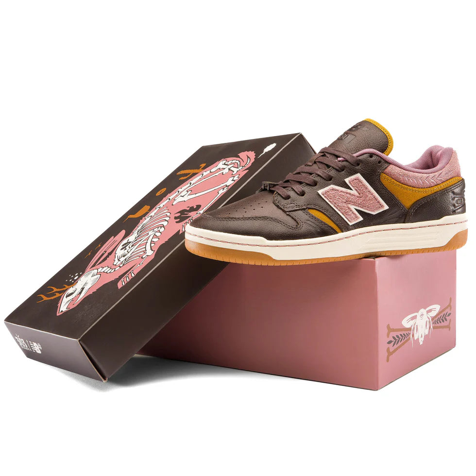 New Balance Numeric 480 - Brown with pink