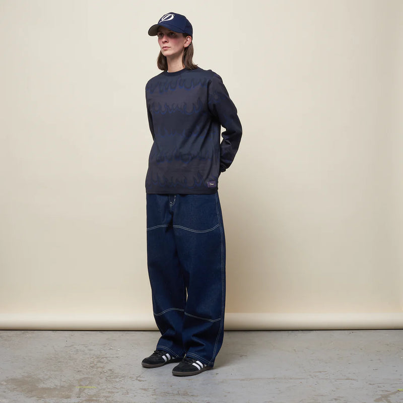 Dime Space Flame LS Shirt - Black