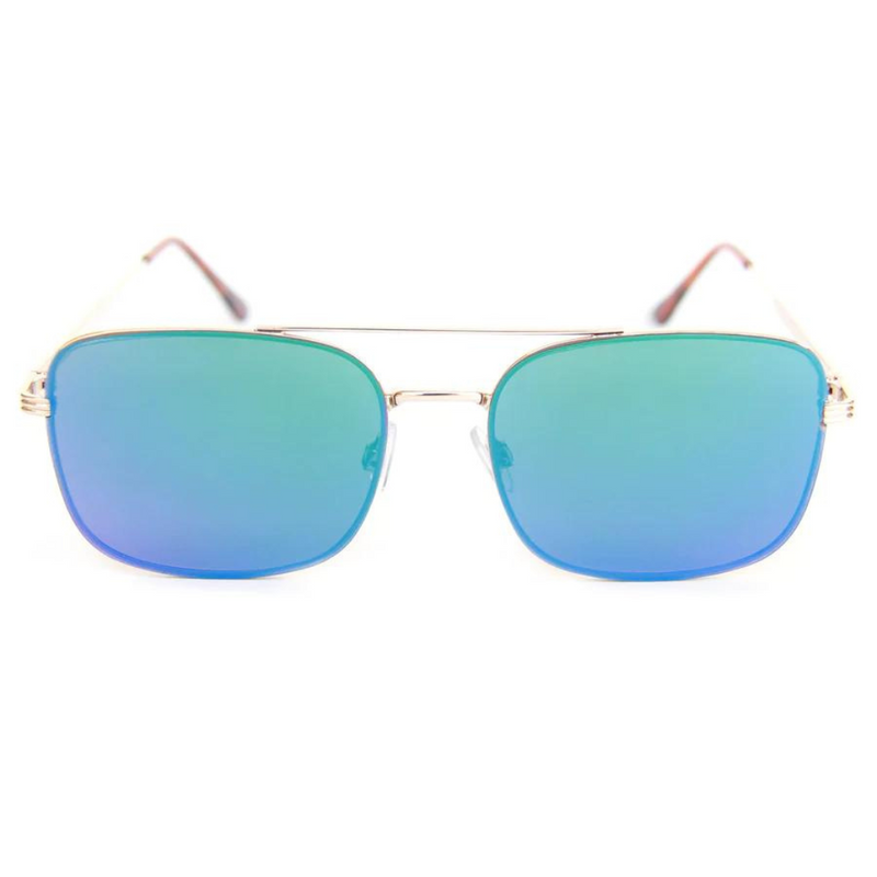 HAPPY HOUR - THE DUKE SHADES-  BEAGLE - GOLD/GREEN MIRROR