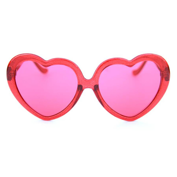 HAPPY HOUR - HEART ONS -  Red Sparkle/Red Lense